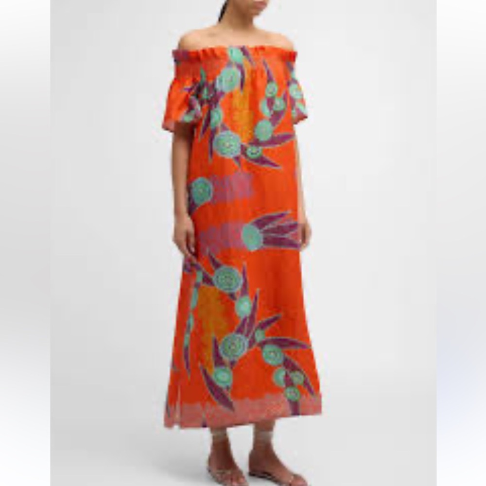 Marie Oliver Off the Shoulder Linen Dress